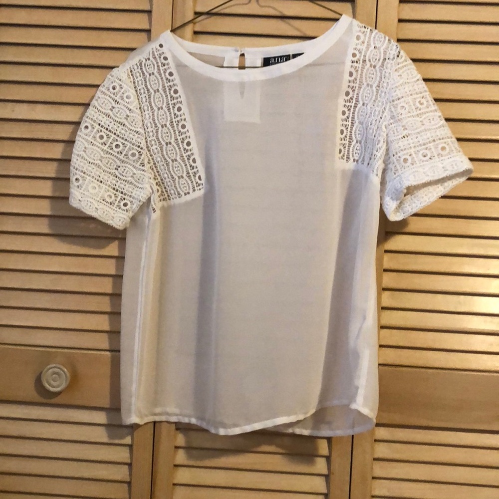 Very cute sheer shirt with lace details